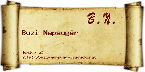 Buzi Napsugár névjegykártya